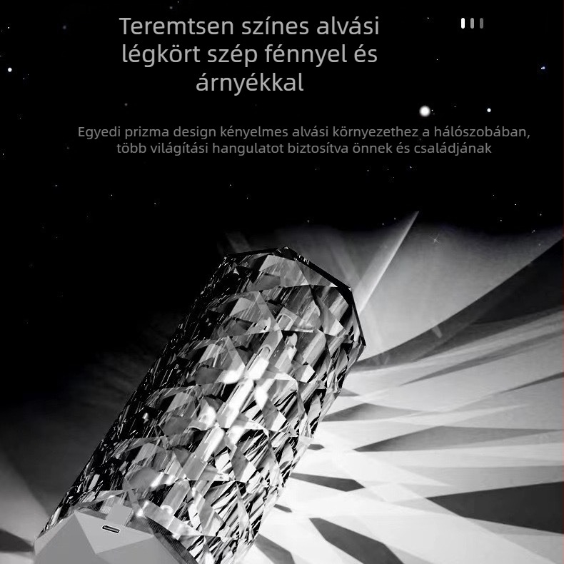 Határokon átnyúló kristály párásító RGB színváltós színes párásító otthoni asztali nagy kapacitású légtisztító nagykereskedelem