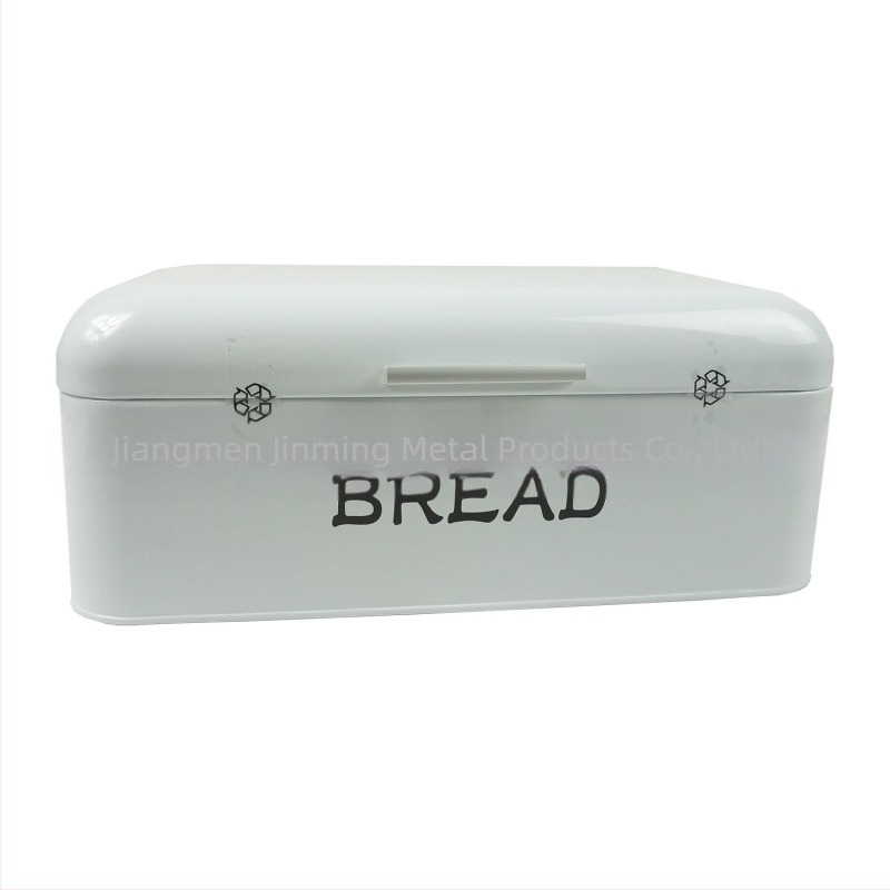 Határokon átnyúló forrásból származó Amazon forró fém nagy lapos fedelű kenyértartó doboz európai konyhai tárolódoboz Jiangmen gyár