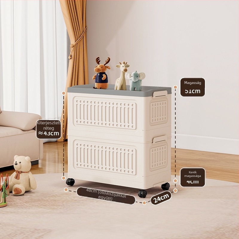 Háztartási nagy kapacitású gyermekjáték-tároló doboz nappali törmeléktároló doboz babababa tároló doboz