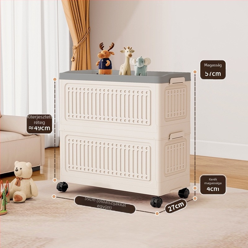 Háztartási nagy kapacitású gyermekjáték-tároló doboz nappali törmeléktároló doboz babababa tároló doboz