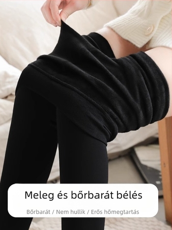 Hússzínű, valósághű, új, csupasz lábhatású női egyrészes harisnya, meleg pamutnadrág őszre és télre, polár béléssel és vastagított leggings