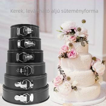 Tapadásmentes kerek csat élő aljú forma zár csat tortaforma mousse méhsejt robbanás szénacél sütőlap sütőeszköz