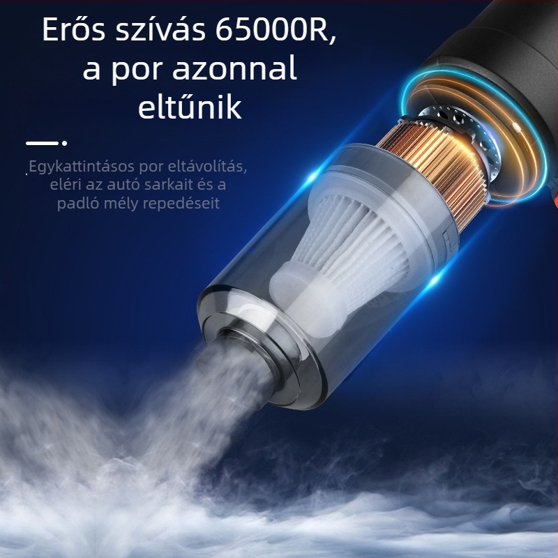Új vezeték nélküli porszívó otthoni autóba, kettős felhasználású, könnyű és kényelmes vezeték nélküli kialakítás, hosszú élettartamú, tartós szívó- és fújó kettős felhasználású porszívó