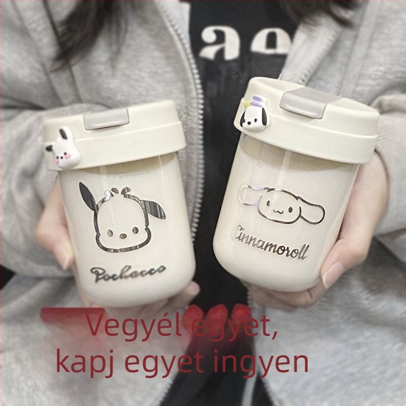 [Vásárolj egyet, kapsz egyet ingyen] Hétköznapi poharak tetővel, elegáns mini, aranyos, kompakt, hordozható pohár pároknak