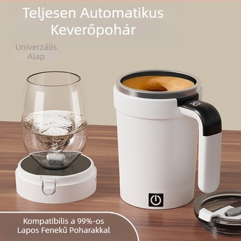 Új Wenxian automata keverőpohár, turmix kávéspohár, tejporpohár, levehető mágneses talppal, lapos aljú pohárhoz illeszkedik