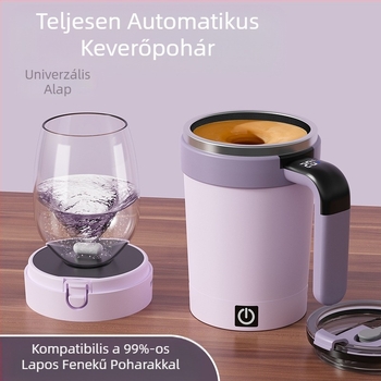 Új Wenxian automata keverőpohár, turmix kávéspohár, tejporpohár, levehető mágneses talppal, lapos aljú pohárhoz illeszkedik