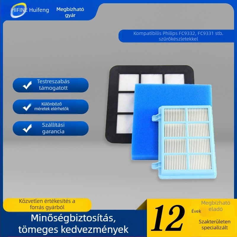 Philips porszívó tartozékokhoz alkalmas FC9331 FC9332 FC8010 HEPA szűrőbetét