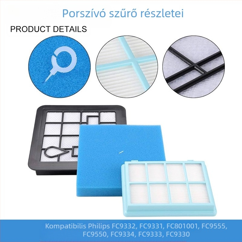 Philips porszívó tartozékokhoz alkalmas FC9331 FC9332 FC8010 HEPA szűrőbetét
