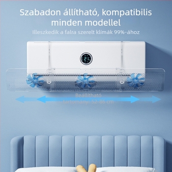 Légkondicionáló szélvédő lyukasztás nélkül, függő, közvetlen fújásgátló légterelő háztartási fali légkondicionáló légkivezető terelő nagykereskedelem