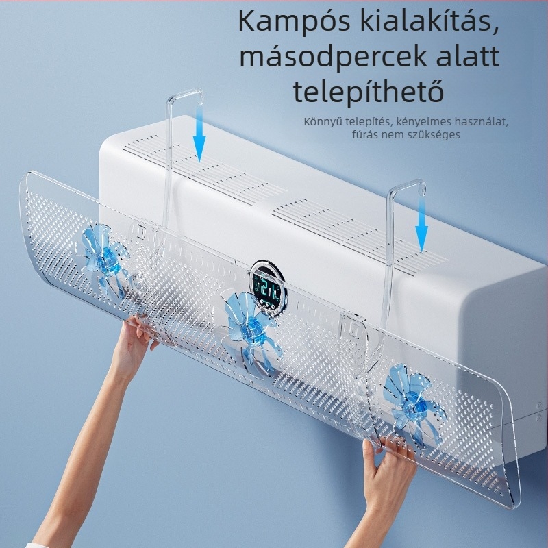Légkondicionáló szélvédő lyukasztás nélkül, függő, közvetlen fújásgátló légterelő háztartási fali légkondicionáló légkivezető terelő nagykereskedelem