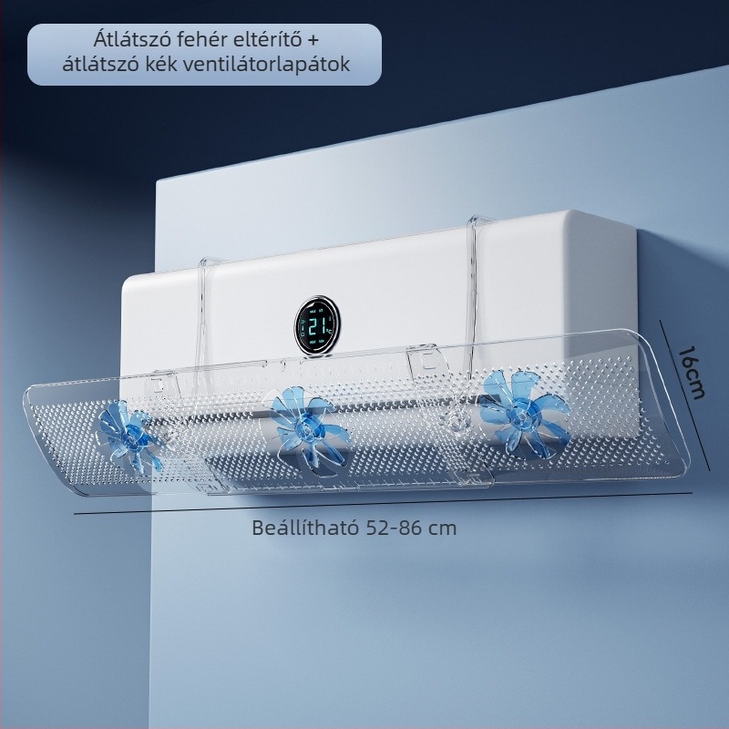 Légkondicionáló szélvédő lyukasztás nélkül, függő, közvetlen fújásgátló légterelő háztartási fali légkondicionáló légkivezető terelő nagykereskedelem