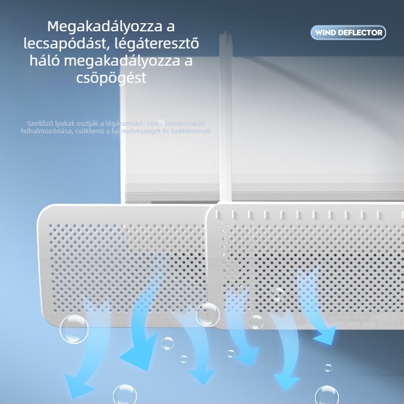 Légkondicionáló szélvédő, közvetlen fújás elleni védelem, telepítésmentes légkondicionáló levegő kimeneti terelőlemez, szélterelő, falra szerelhető univerzális terelőlemez nagykereskedelem