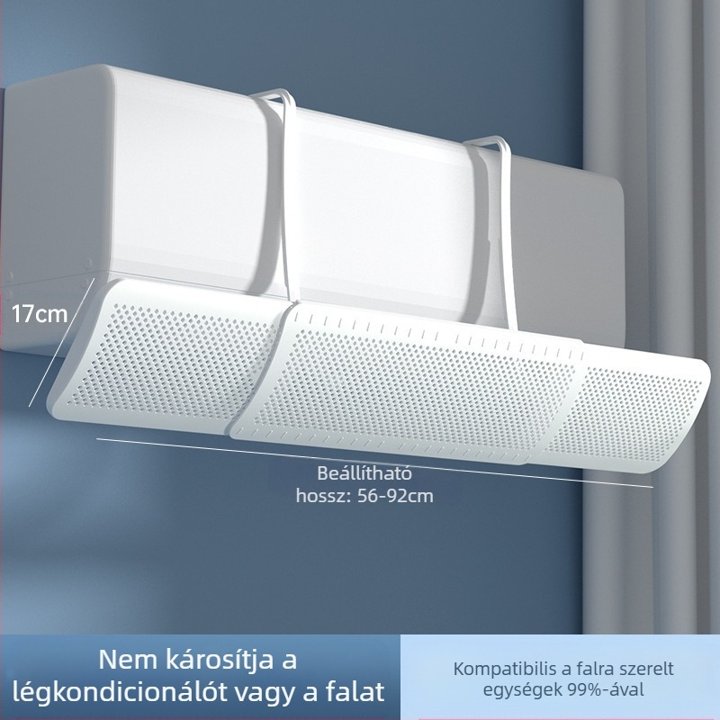 Légkondicionáló szélvédő, közvetlen fújás elleni védelem, telepítésmentes légkondicionáló levegő kimeneti terelőlemez, szélterelő, falra szerelhető univerzális terelőlemez nagykereskedelem