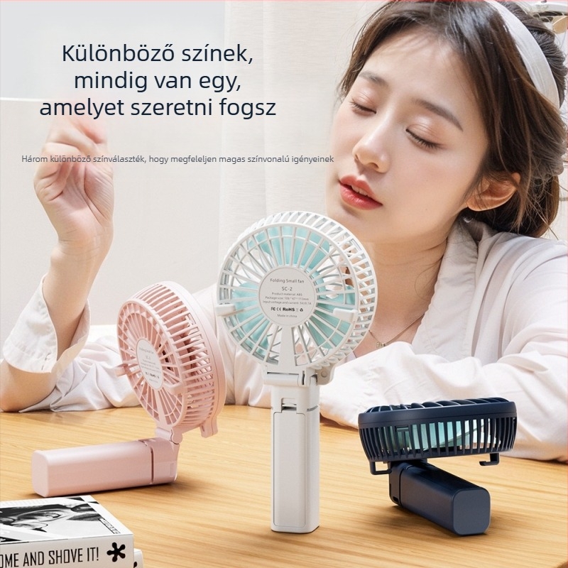 kézi ventilátor összecsukható nagy szél asztali hordozható USB töltő mini kis ventilátor egyedi ajándék logó