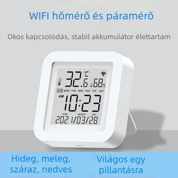 Tuya intelligens hőmérséklet-páratartalom-érzékelő beltéri Wifi hőmérséklet-érzékelő mobiltelefon távirányító szondával