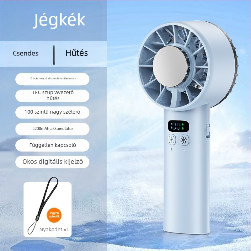 2025 új hűtős kézi ventilátor jégnémítás 100 sebességes nagysebességű ventilátor hordozható USB mini ventilátor