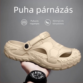 Férfi szandálok nyári külső ruházat csúszásgátló puha talpú félpapucsok kültéri vezetési sport strand klumpa nagy méret 47