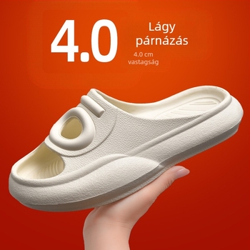 Internetes híresség pár új, íztelen gumi műanyag nagy szemű trágya érzésű űrhajós papucsai alkalmi kültéri krémfehér strandpapucsok