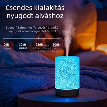 Színes faerezetes repedés ultrahangos párásító asztali usb háztartási nagy kapacitású hálószobai kis asztali lámpa aromaterápiás gép