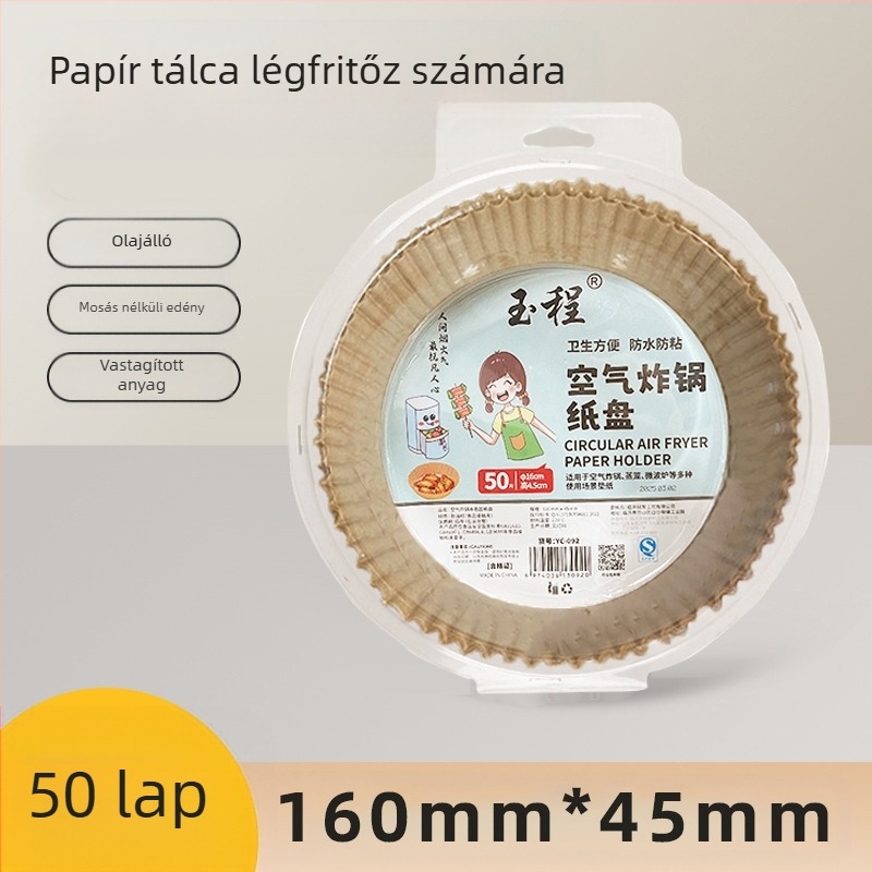 Speciális papír háztartási sütőhöz, grillhez, szilikonolajpapír konyhai sütéshez, eldobható, sűrített papír légkeveréses sütőhöz