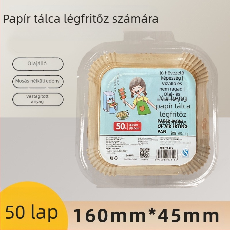 Speciális papír háztartási sütőhöz, grillhez, szilikonolajpapír konyhai sütéshez, eldobható, sűrített papír légkeveréses sütőhöz