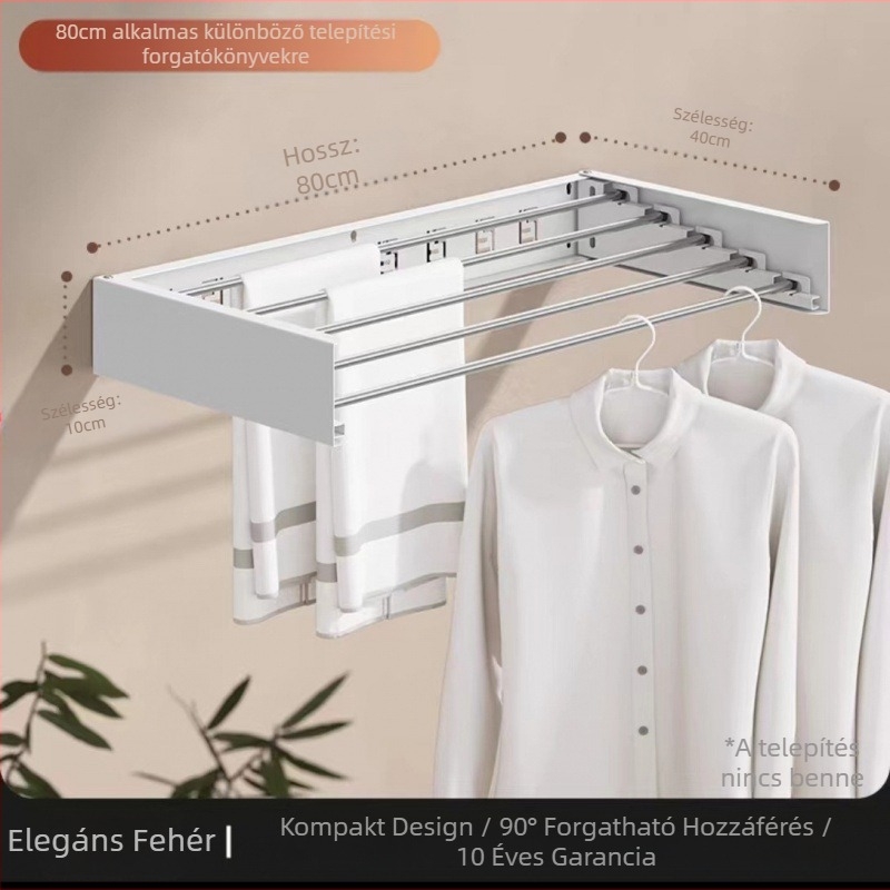 Háztartási összecsukható ruhatartó, falra szerelhető törölközőtartó, fürdőszobai saroktartó, tárolóállvány, WC-szárító műtárgy