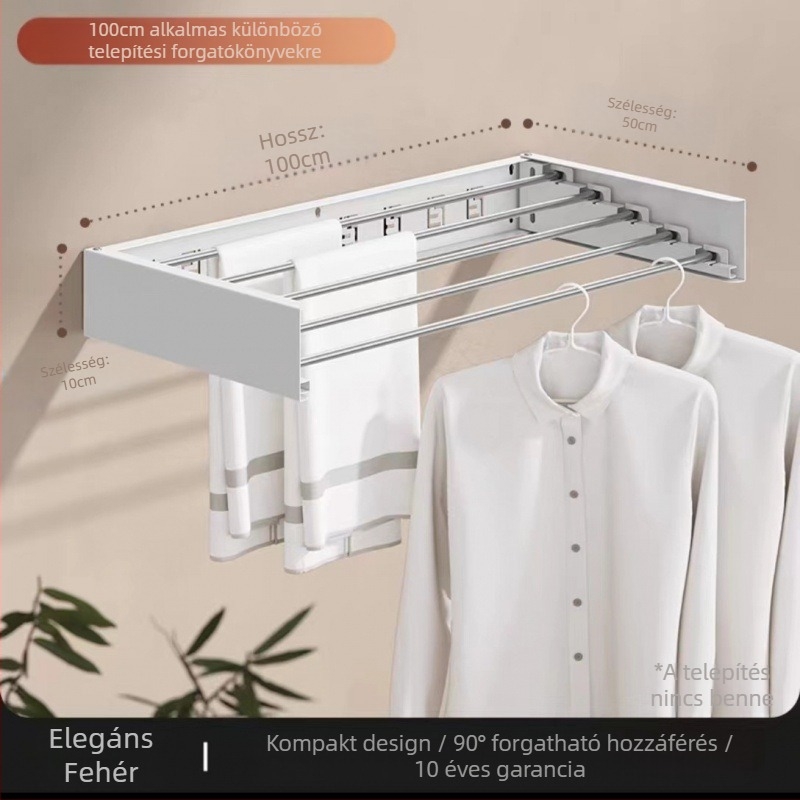 Háztartási összecsukható ruhatartó, falra szerelhető törölközőtartó, fürdőszobai saroktartó, tárolóállvány, WC-szárító műtárgy