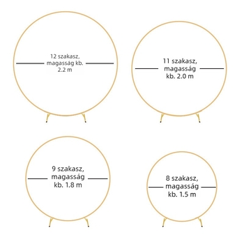 Vasgyűrűs lufiív konzol szett, egycsöves konzol, esküvői háttér dekoratív állvány, esküvői kerek lufiív