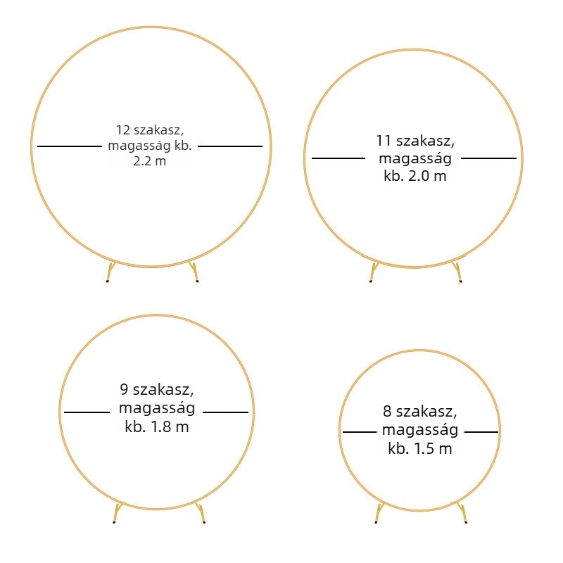 Vasgyűrűs lufiív konzol szett, egycsöves konzol, esküvői háttér dekoratív állvány, esküvői kerek lufiív