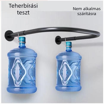 U alakú összecsukható zuhanyfüggöny öltöny Zuhanyfüggöny Fürdőszobai száraz és nedves elválasztás Fürdőszobai takaró függöny Lyukasztásmentes U alakú zuhanyfüggöny rúd