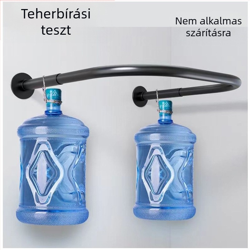 U alakú összecsukható zuhanyfüggöny öltöny Zuhanyfüggöny Fürdőszobai száraz és nedves elválasztás Fürdőszobai takaró függöny Lyukasztásmentes U alakú zuhanyfüggöny rúd