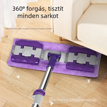 Szorítókendős lapos felmosórongy, öntapadós, kényelmes csatos felmosórongy, háztartási, lusta, vastagított felmosórongy, fa padlófelmosó
