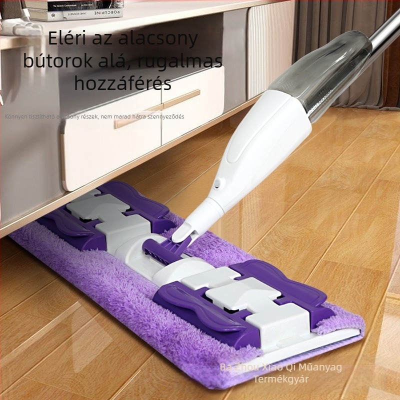 Kendős vízpermetező felmosó Lapos felmosó Egyfelmosó Száraz és nedves, kettős felhasználású, forgó, vizet nedvszívó fertőtlenítő felmosó kendő