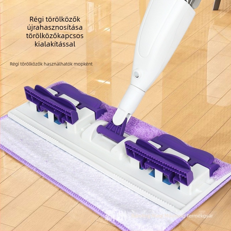 Kendős vízpermetező felmosó Lapos felmosó Egyfelmosó Száraz és nedves, kettős felhasználású, forgó, vizet nedvszívó fertőtlenítő felmosó kendő