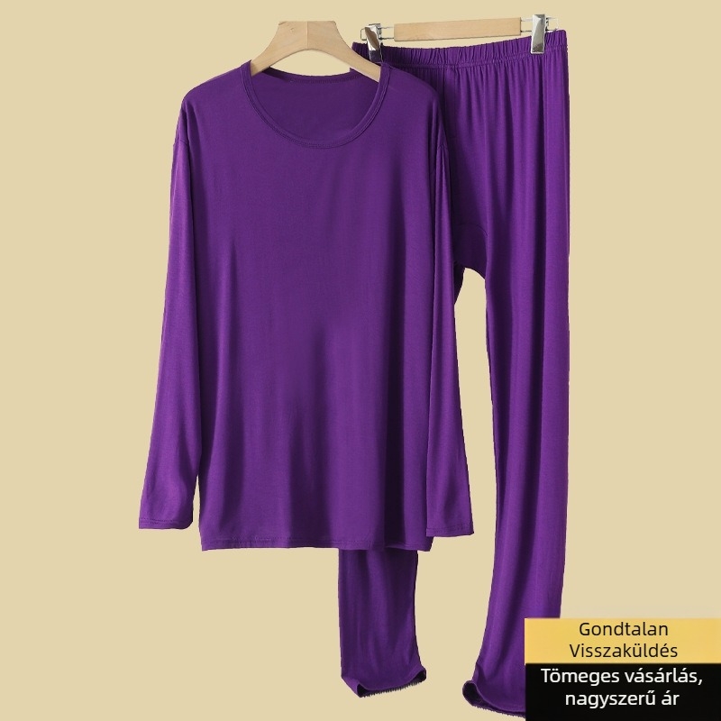 150 kg-os középkorú és idős apáknak való plus size laza őszi ruhák és hosszú nadrágok kövér férfiaknak, alkalmi belső viselet, meleg öltöny