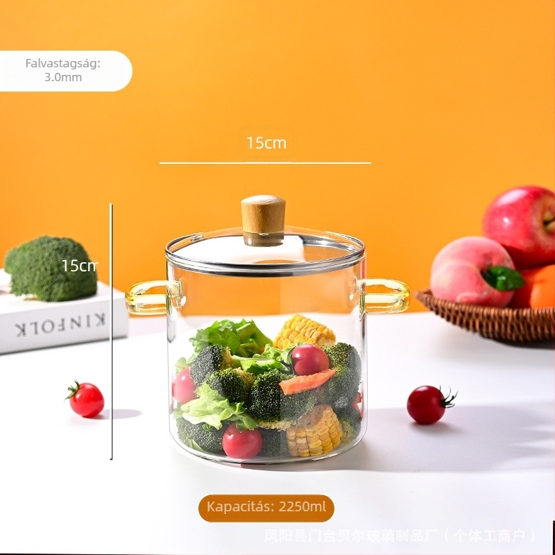 Magas boroszilikát üvegből készült, nyílt lángú, magas hőmérsékletnek ellenálló, kis tejeskanna, átlátszó gőzölő, elektromos kerámiatűzhely, speciális vörösboros kanna, extra nagy