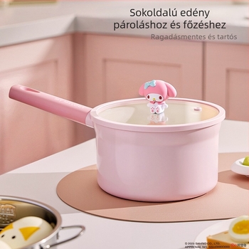 Sanrio multifunkciós tejeskanna, tapadásmentes edény, speciális étrend-kiegészítő edény csecsemők és kisgyermekek számára, leveseskanna, gőzölő és főző többfunkciós instant tésztafőző