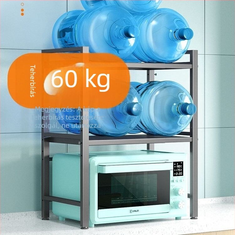 Konyhai mikrohullámú sütő állvány, háztartási tároló, többcélú, többrétegű edénytartó, sütő többrétegű állvány, pulti tárolóállvány