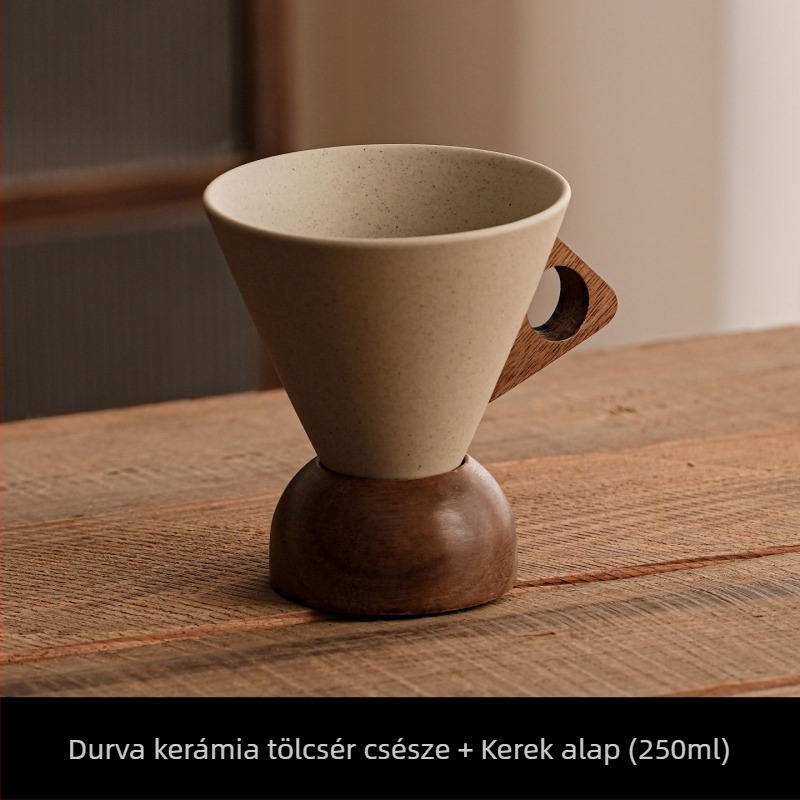 Középkori stílusú kreatív kőagyag kávéscsésze bögre, csúcskategóriás, niche stílusú, kiváló amerikai latte kávé, kerámia különleges csésze