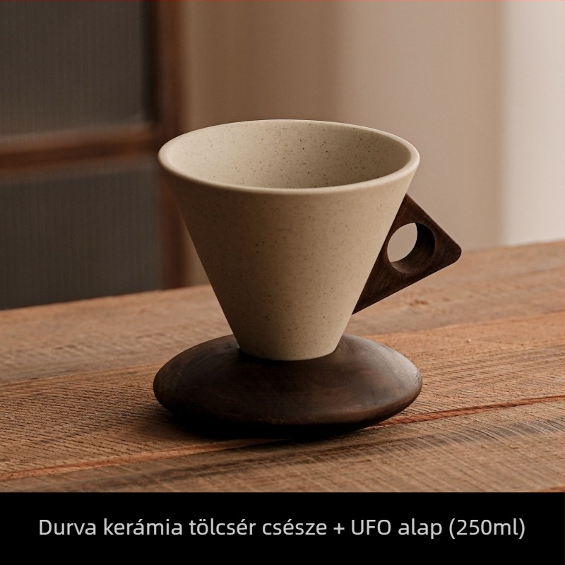 Középkori stílusú kreatív kőagyag kávéscsésze bögre, csúcskategóriás, niche stílusú, kiváló amerikai latte kávé, kerámia különleges csésze