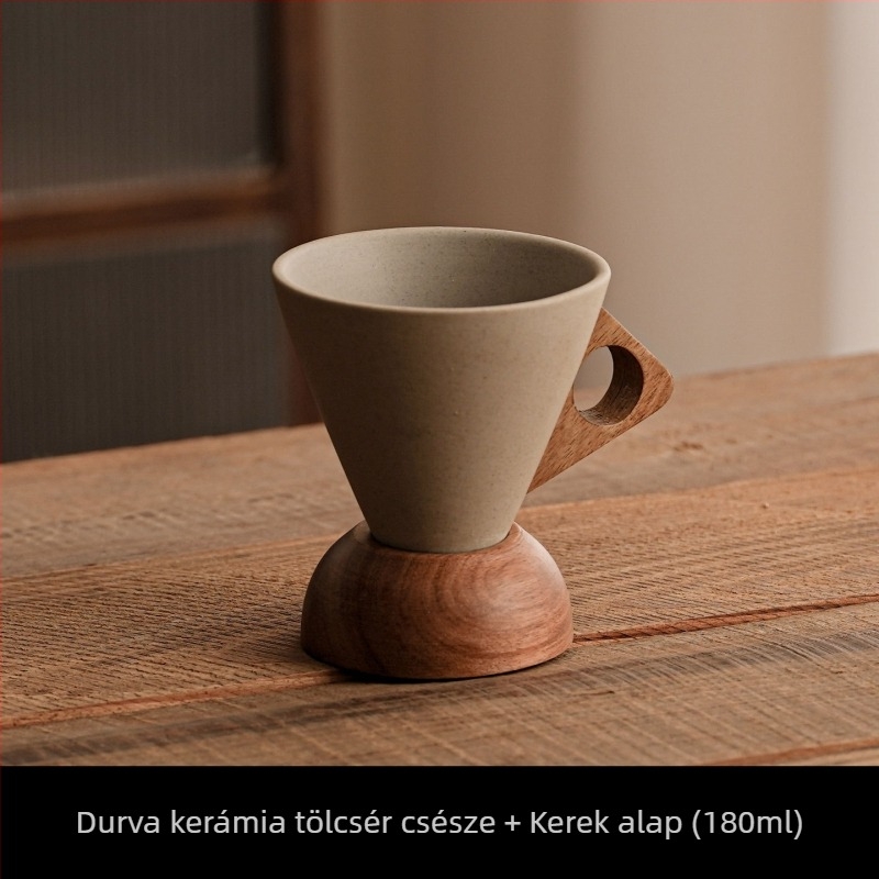 Középkori stílusú kreatív kőagyag kávéscsésze bögre, csúcskategóriás, niche stílusú, kiváló amerikai latte kávé, kerámia különleges csésze