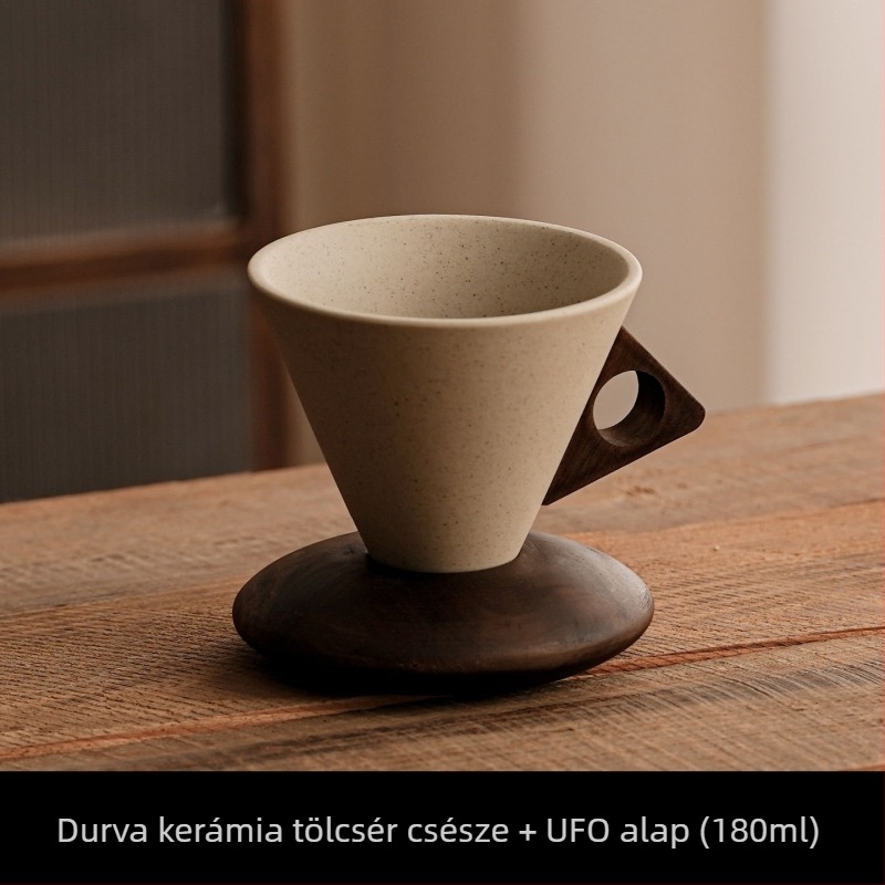 Középkori stílusú kreatív kőagyag kávéscsésze bögre, csúcskategóriás, niche stílusú, kiváló amerikai latte kávé, kerámia különleges csésze