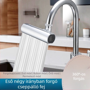 Feiyu vízesés csaptelep konyhai négyfokozatú forgó vízcseppálló műtárgy univerzális vízfúvóka adapter hosszabbító