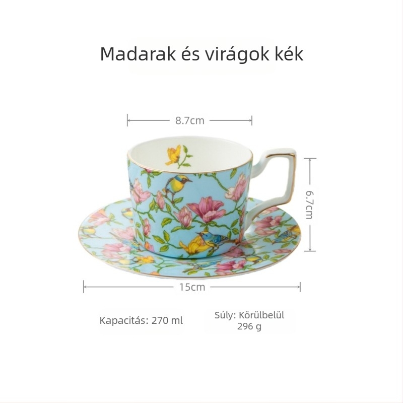 Nagykereskedelmi aranyozott peremes kerámia kávéscsésze és csészealj készlet, csont porcelánból, egyszerű, kreatív otthoni délutáni teáscsésze, őszi fesztivál emléktárgy