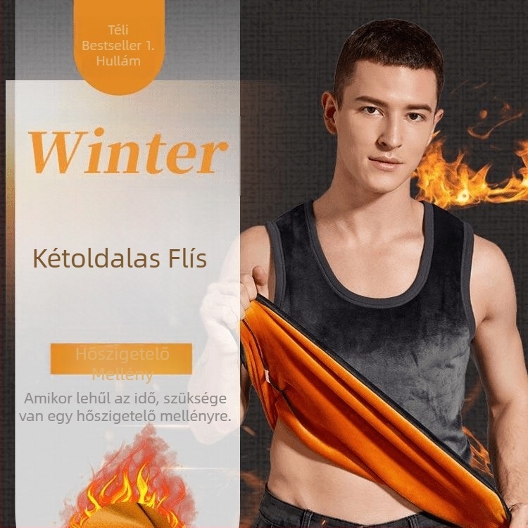 Kétoldalas bársony férfi bársony vastagított férfi termo mellény férfi intimates mellény alsó ing őszi kabát alsó ing felső