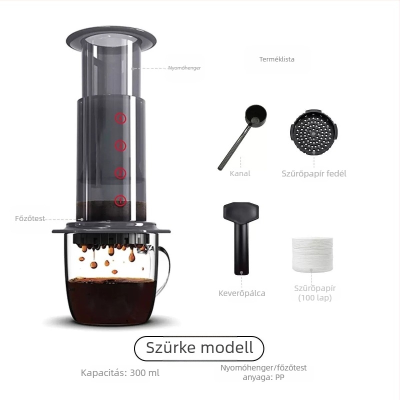 Szerelem nyomás nyomás egy átlátszó kültéri hordozható kézi nyomóedény kávéfőző kézi kávéfőző megosztás nyomásedény zene