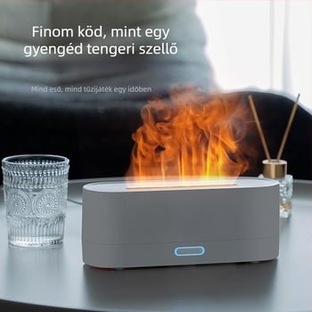 Új, határokon átnyúló szimulációs láng aroma diffúzor színes párásító usb asztali irodai otthoni levegő aroma párásítás