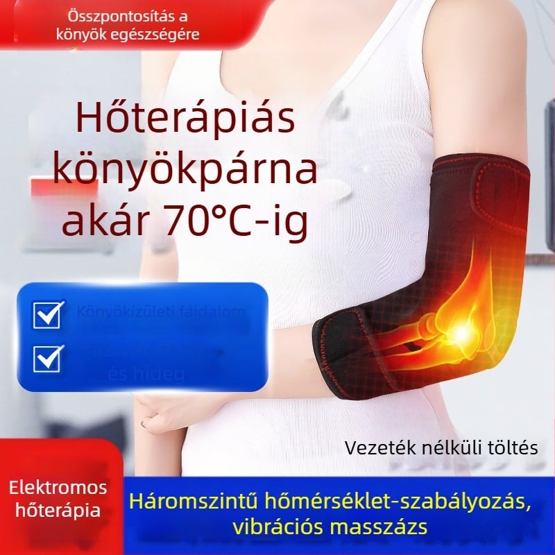 Elektromos moxibustion meleg masszázs fűtött könyökvédők férfiaknak és nőknek fűtött nyakvédő karvédők tenisz sport fizioterápia töltés