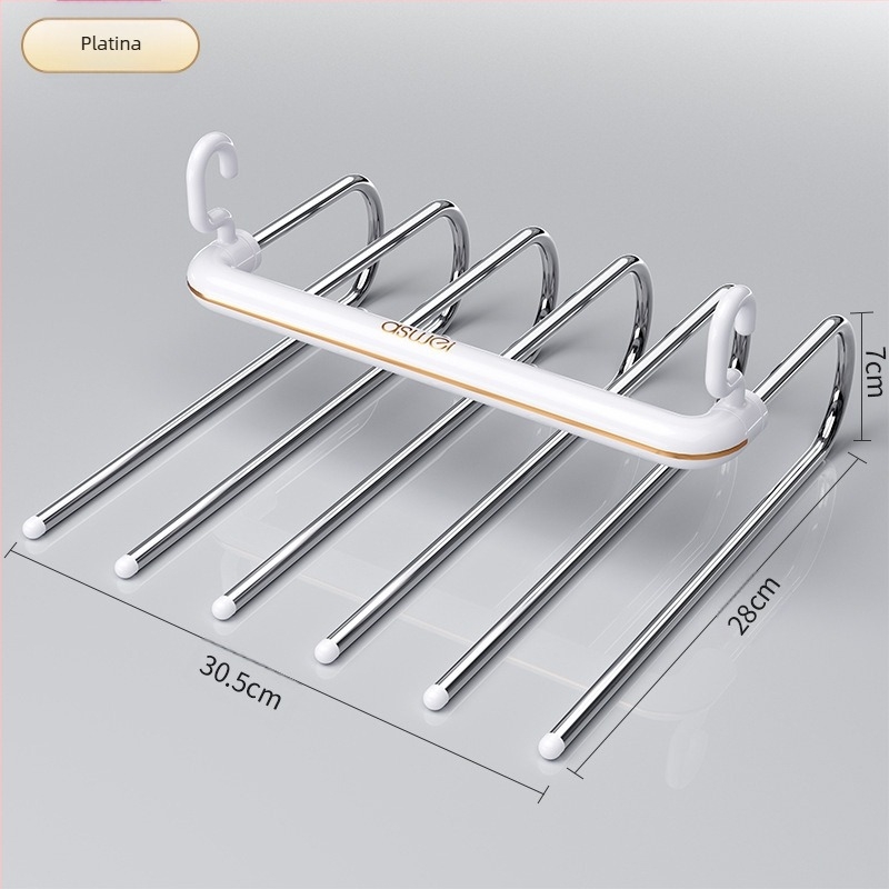 Összecsukható nadrágtartó, multifunkcionális nadrágakasztó, többrétegű, varratmentes háztartási varázslatos nadrágkapocs, ruhásszekrény tároló szervező, nadrágakasztó