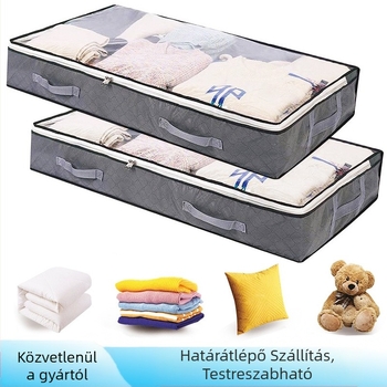 Ágy alatti tárolódoboz, összecsukható ruhatároló táska, otthoni ruhásszekrény, porálló, nem szőtt anyagból készült, nagy kapacitású rendszerezés